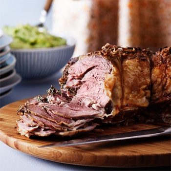 Lamb Roast Filled with Herbs and Cream Cheese