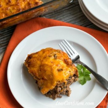 Low Carb Bacon Cheeseburger Casserole